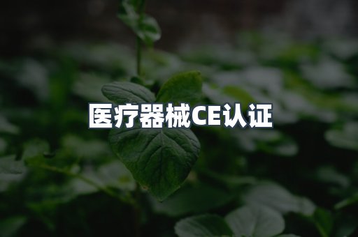 医疗器械CE认证